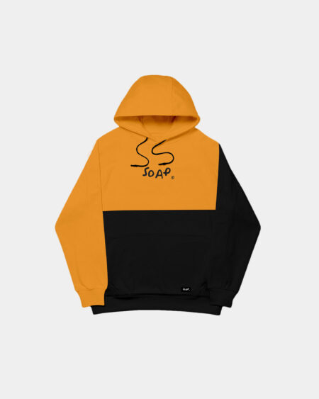 Hoodie Half Yellow / Black