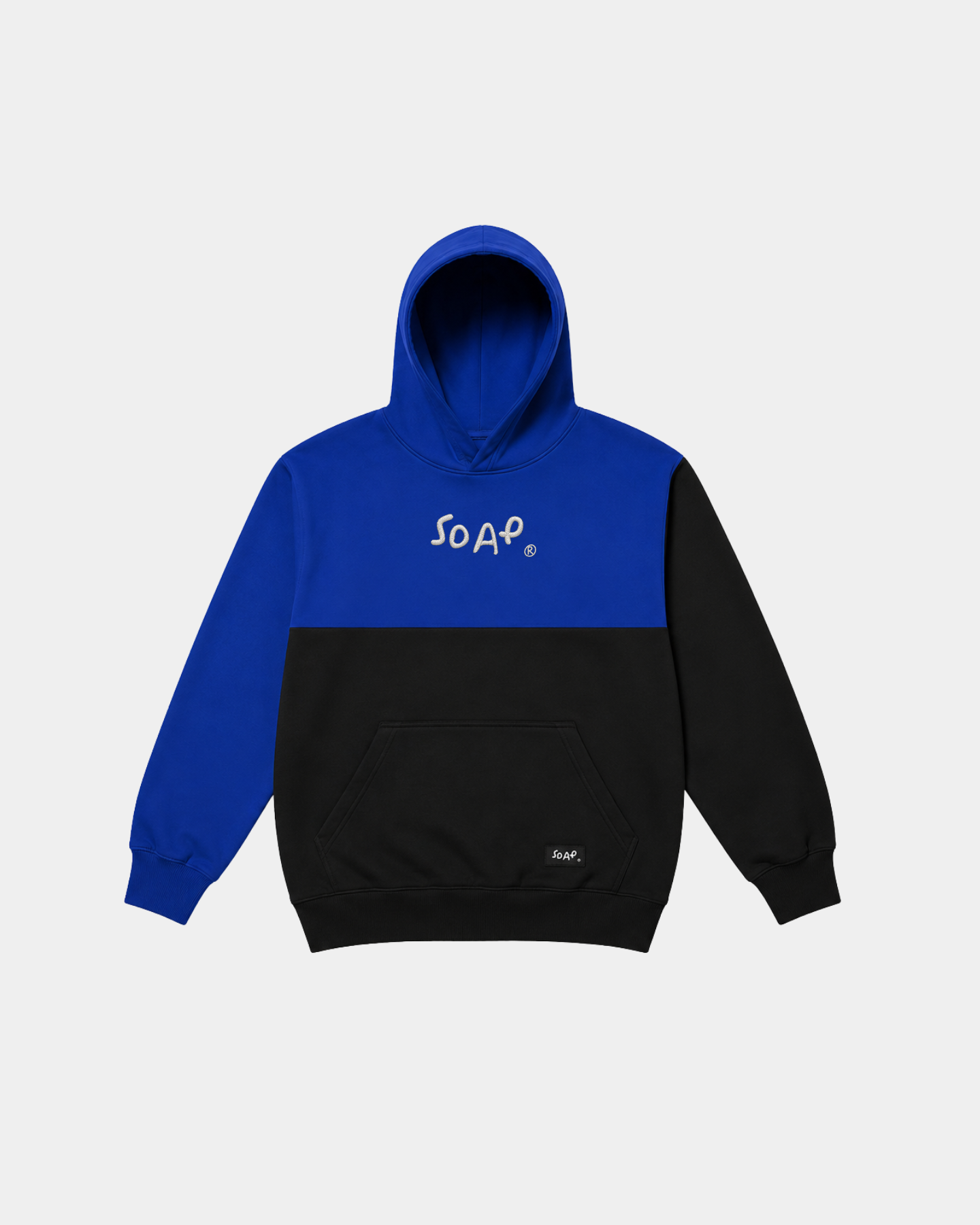 Hoodie Half Blue / Black